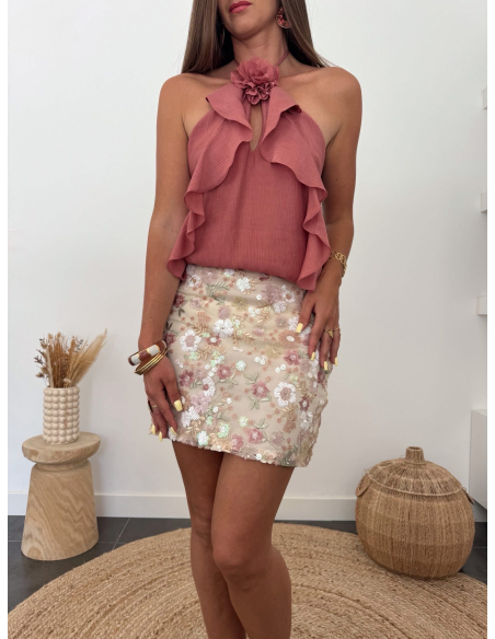 Lovie - top terracotta