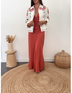 Mindy - veste brodée fleurie 2