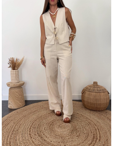 Orsay - pantalon en lin naturel