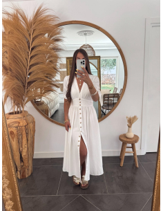 Madeine - robe en coton blanche