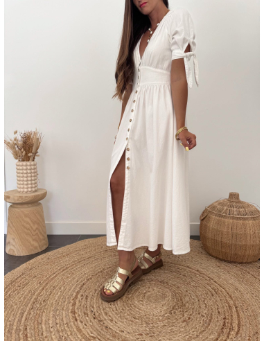 Madeine - robe en coton blanche