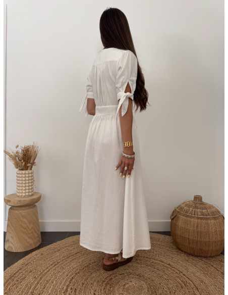 Madeine - robe en coton blanche