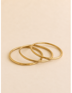 Jinka - lot de 3 bracelet joncs dorés
