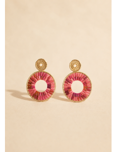 Alexie - boucles d'oreilles rose