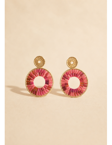 Alexie - boucles d'oreilles rose