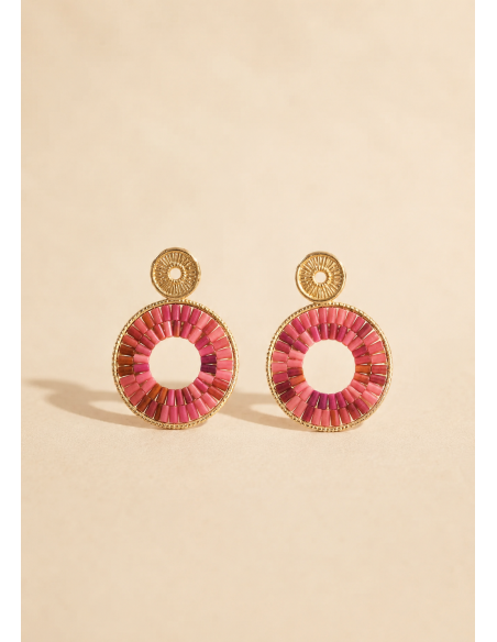 Alexie - boucles d'oreilles rose