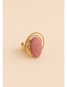 Jasmir - bague pierre rose