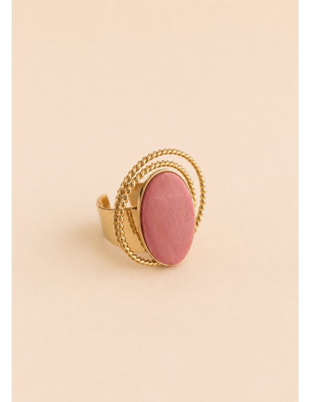 Jasmir - bague pierre rose