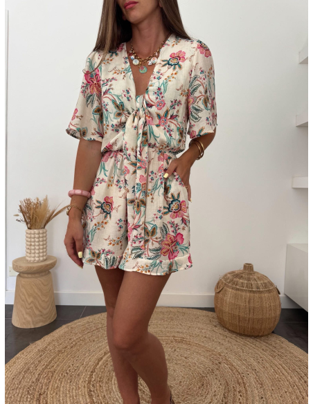 Lucilla - combishort fleurie