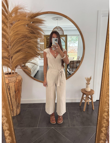 Evelyn - combinaison 7/8 beige
