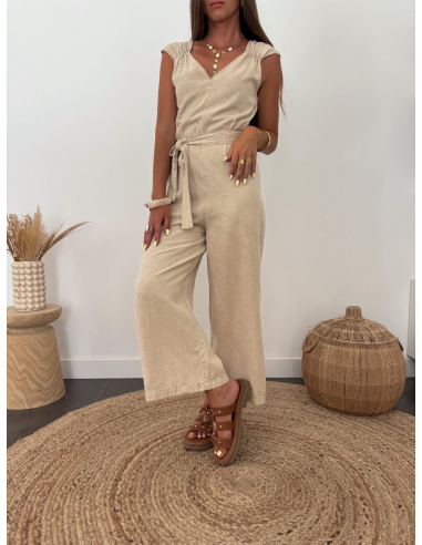 Evelyn - combinaison 7/8 beige