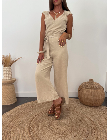 Evelyn - combinaison 7/8 beige