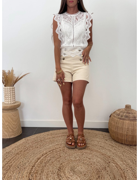 Lorelei - top en dentelle blanc