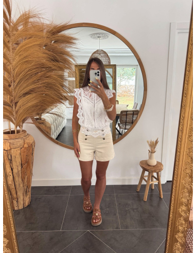 Lorelei - top en dentelle blanc