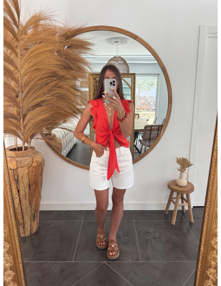 Juliana - bermuda en jean blanc