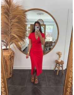 Auralie - robe longue rouge