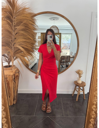 Auralie - robe longue rouge