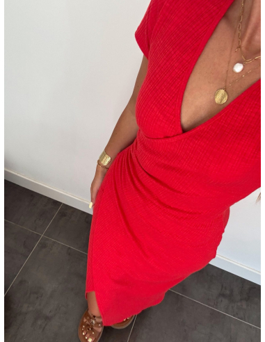 Auralie - robe longue rouge