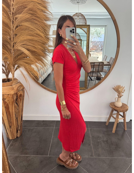 Auralie - robe longue rouge