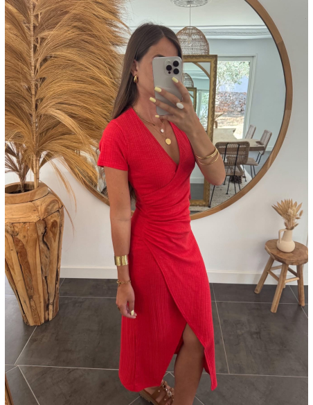 Auralie - robe longue rouge