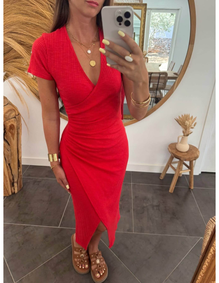 Auralie - robe longue rouge