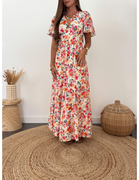 Annelora - robe longue fleurie