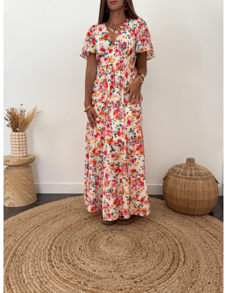 Annelora - robe longue fleurie