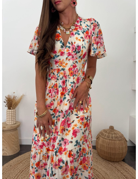 Annelora - robe longue fleurie