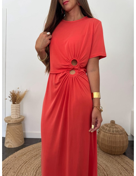 Telly - ensemble top & jupe corail