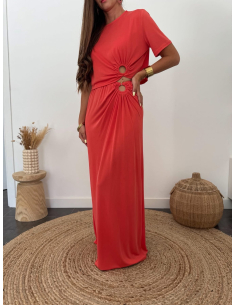 Telly - ensemble top & jupe corail 2