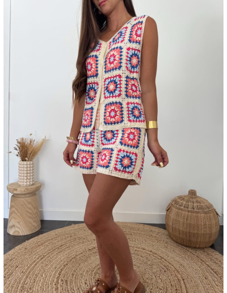 Valencio - ensemble crochet top & short