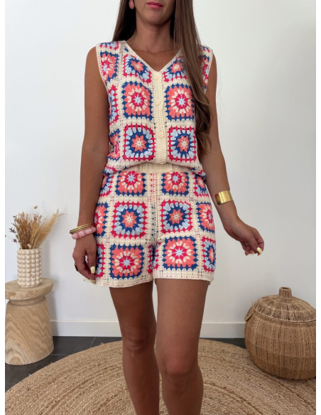 Valencio - ensemble crochet top & short