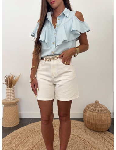 Jayane - chemise bleu jean