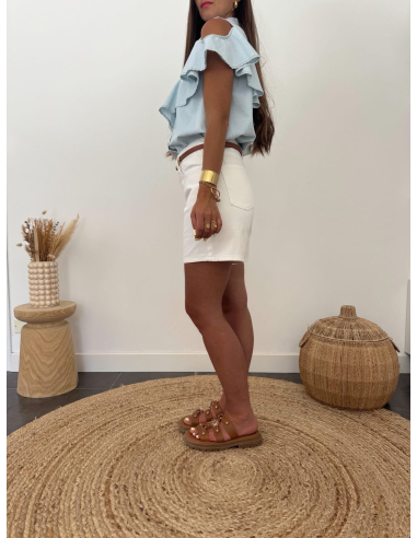 Jayane - chemise bleu jean