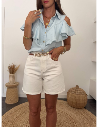 Jayane - chemise bleu jean