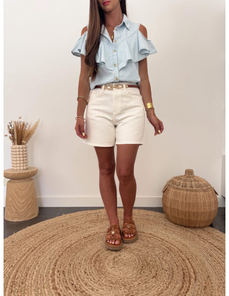 Jayane - chemise bleu jean