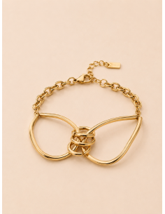 Nolan - bracelet anneaux doré