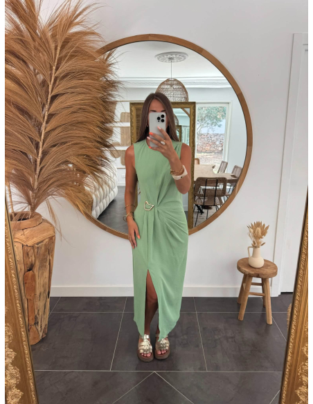 Joya - robe longue vert d'eau