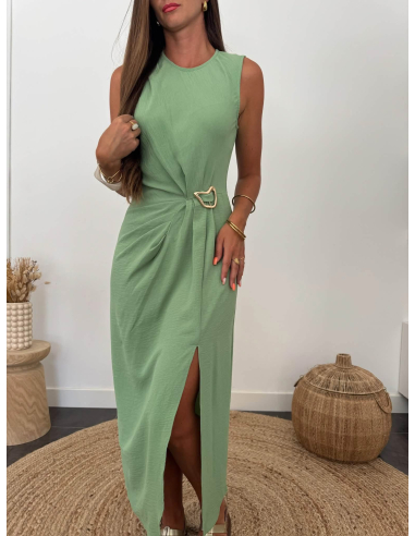 Joya - robe longue vert d'eau