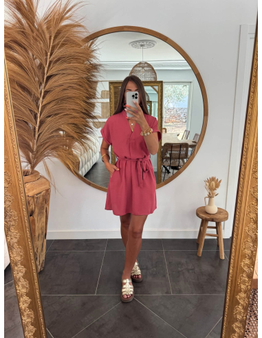 Louisa - robe fluide vieux rose