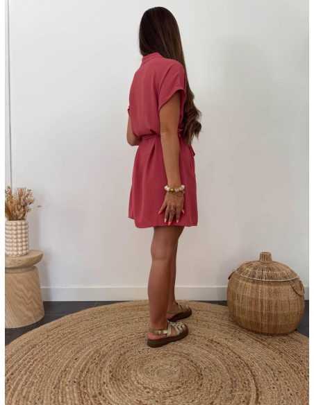 Louisa - robe fluide vieux rose