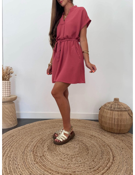 Louisa - robe fluide vieux rose