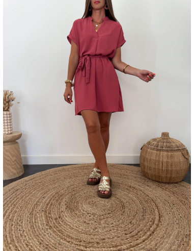 Louisa - robe fluide vieux rose