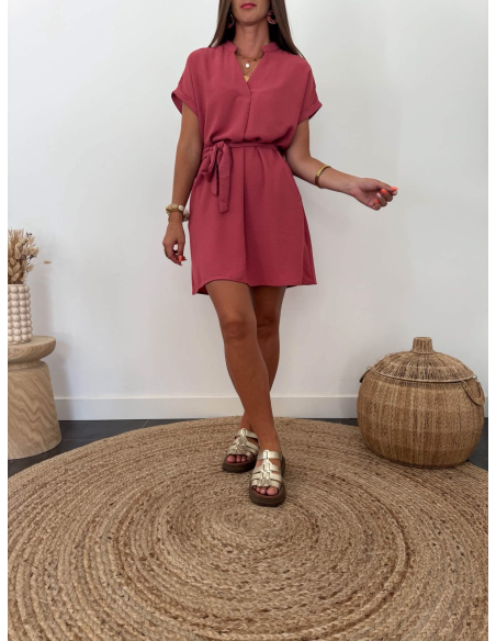 Louisa - robe fluide vieux rose
