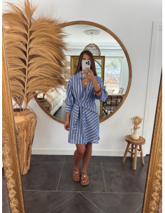 Eslem - robe chemise rayée
