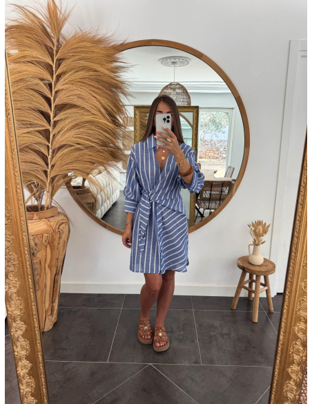Eslem - robe chemise rayée