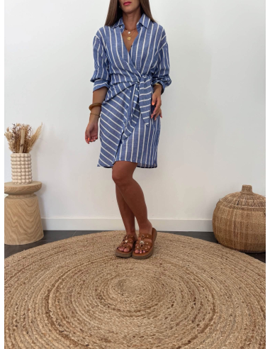 Eslem - robe chemise rayée