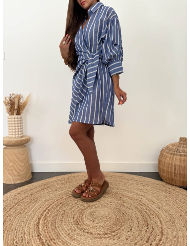 Eslem - robe chemise rayée