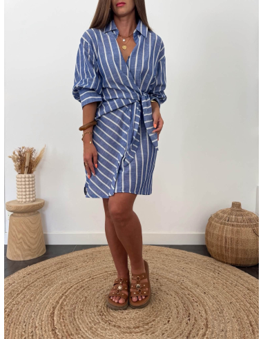 Eslem - robe chemise rayée
