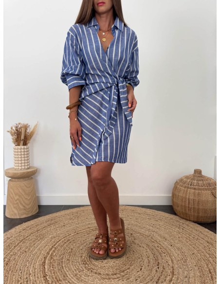 Eslem - robe chemise rayée